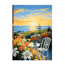 Load image into Gallery viewer, Seaside Scenery-60*85CM  9CT Stamped Cross Stitch (Mona Lisa Brand)
