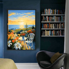 Load image into Gallery viewer, Seaside Scenery-60*85CM  9CT Stamped Cross Stitch (Mona Lisa Brand)
