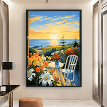 Load image into Gallery viewer, Seaside Scenery-60*85CM  9CT Stamped Cross Stitch (Mona Lisa Brand)
