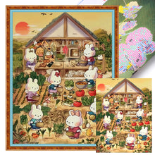 Load image into Gallery viewer, Rabbit in the Countryside-60*80CM  9CT Stamped Cross Stitch (Mona Lisa Brand)
