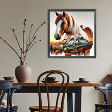 Load image into Gallery viewer, Snow Mountain Horse 40*40CM(Canvas) Full Round Drill Diamond Painting
