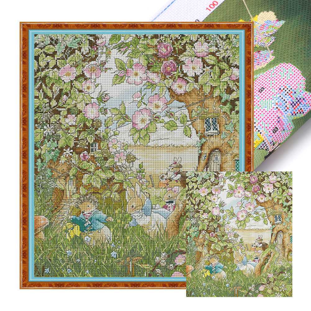 Legend of Fox Village-Apple Tree-43*46CM  14CT Stamped Cross Stitch (Fairy Brand)