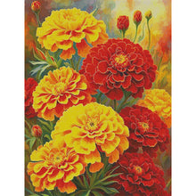 Load image into Gallery viewer, Marigold-60*75CM  14CT Stamped Cross Stitch (Fairy Brand)
