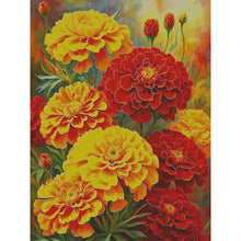Load image into Gallery viewer, Marigold-60*75CM  14CT Stamped Cross Stitch (Fairy Brand)
