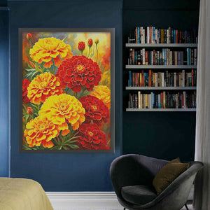 Marigold-60*75CM  14CT Stamped Cross Stitch (Fairy Brand)