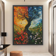 Load image into Gallery viewer, Fantasy Yin-Yang Tree-75*95CM  14CT Stamped Cross Stitch (Fairy Brand)
