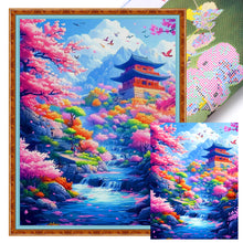 Load image into Gallery viewer, Peach Blossom Valley-60*80CM  9CT Stamped Cross Stitch (Mona Lisa Brand)
