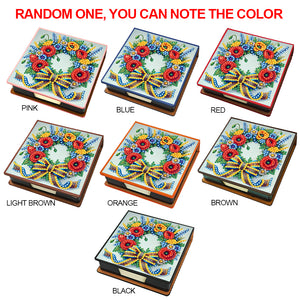 Birds Leather Diamond Art Note Box with 150 Sheets of Paper for Adults Beginners