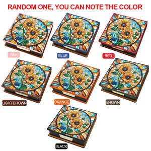 Birds Leather Diamond Art Note Box with 150 Sheets of Paper for Adults Beginners
