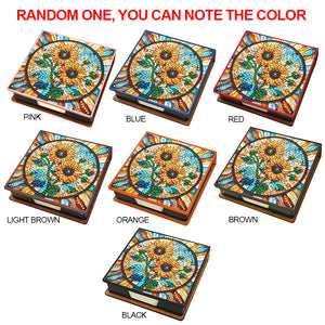Birds Leather Diamond Art Note Box with 150 Sheets of Paper for Adults Beginners