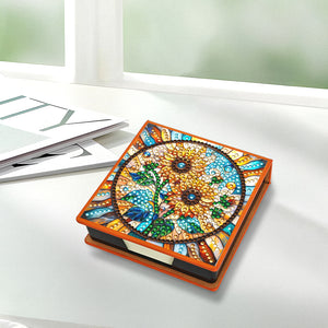 Birds Leather Diamond Art Note Box with 150 Sheets of Paper for Adults Beginners