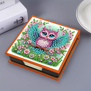 Birds Leather Diamond Art Note Box with 150 Sheets of Paper for Adults Beginners