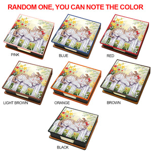 Birds Leather Diamond Art Note Box with 150 Sheets of Paper for Adults Beginners