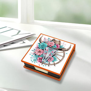 Birds Leather Diamond Art Note Box with 150 Sheets of Paper for Adults Beginners