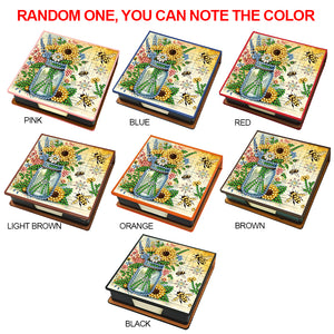 Birds Leather Diamond Art Note Box with 150 Sheets of Paper for Adults Beginners