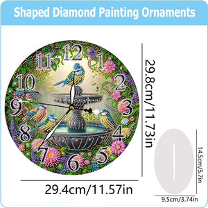 Acrylic Special Shape Animals 5D Diamond Painting Clock Art Craft for Home Decor