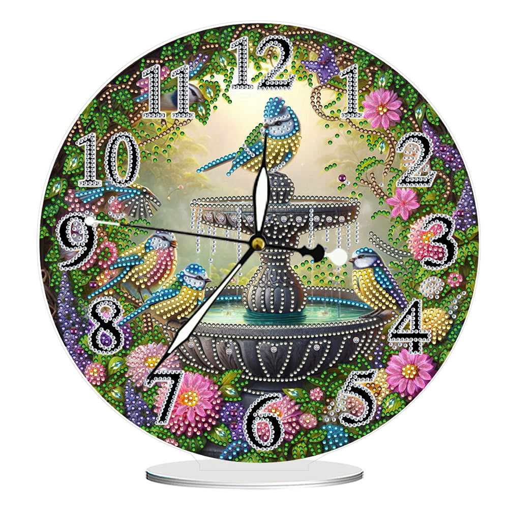 Acrylic Special Shape Animals 5D Diamond Painting Clock Art Craft for Home Decor