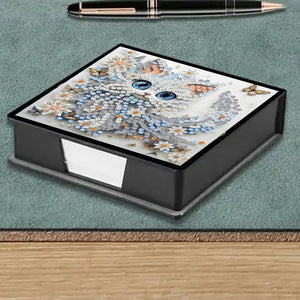 Cross Leather Diamond Art Note Box with 160 Sheets of Paper for Adults Beginners