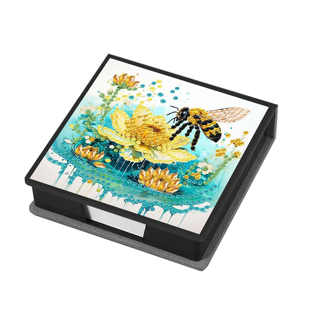 Cross Leather Diamond Art Note Box with 160 Sheets of Paper for Adults Beginners
