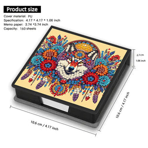 Cross Leather Diamond Art Note Box with 160 Sheets of Paper for Adults Beginners