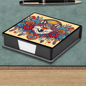 Cross Leather Diamond Art Note Box with 160 Sheets of Paper for Adults Beginners