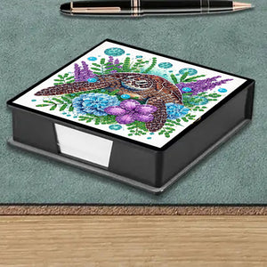 Cross Leather Diamond Art Note Box with 160 Sheets of Paper for Adults Beginners
