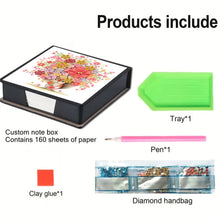 Load image into Gallery viewer, Cross Leather Diamond Art Note Box with 160 Sheets of Paper for Adults Beginners
