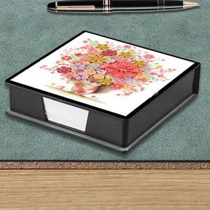Cross Leather Diamond Art Note Box with 160 Sheets of Paper for Adults Beginners