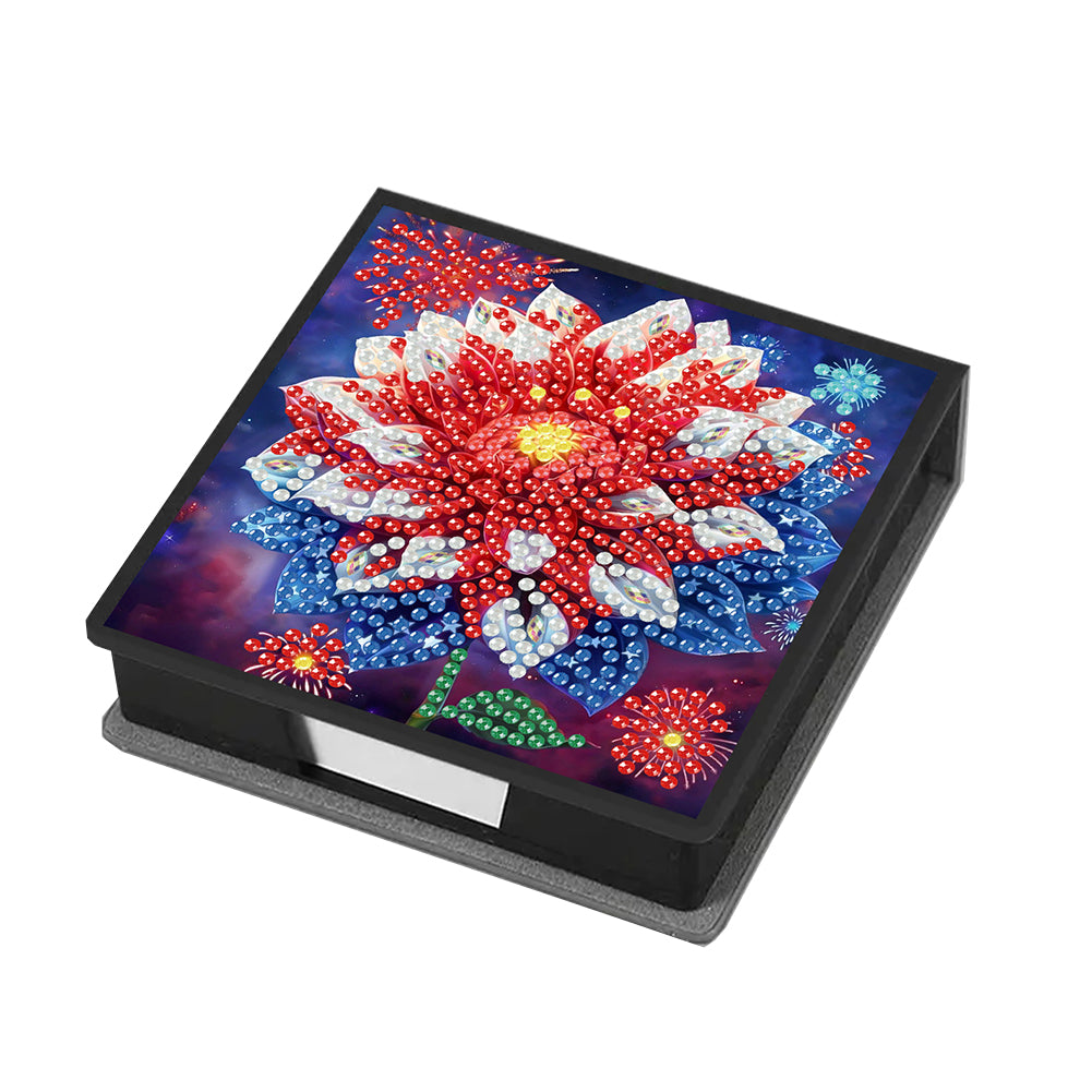 Cross Leather Diamond Art Note Box with 160 Sheets of Paper for Adults Beginners