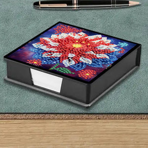 Cross Leather Diamond Art Note Box with 160 Sheets of Paper for Adults Beginners