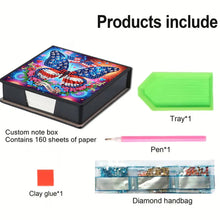 Load image into Gallery viewer, Cross Leather Diamond Art Note Box with 160 Sheets of Paper for Adults Beginners
