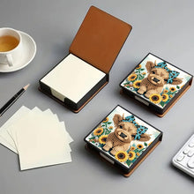 Load image into Gallery viewer, Cross Leather Diamond Art Note Box with 160 Sheets of Paper for Adults Beginners

