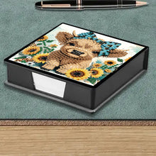Load image into Gallery viewer, Cross Leather Diamond Art Note Box with 160 Sheets of Paper for Adults Beginners
