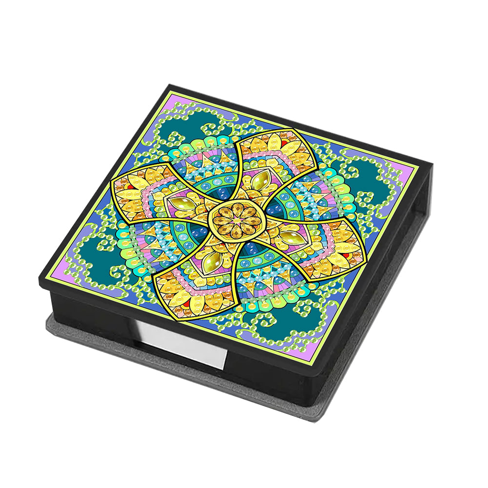 Cross Leather Diamond Art Note Box with 160 Sheets of Paper for Adults Beginners