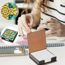 Load image into Gallery viewer, Cross Leather Diamond Art Note Box with 160 Sheets of Paper for Adults Beginners
