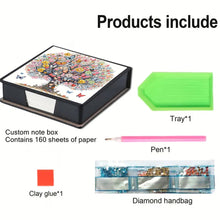 Load image into Gallery viewer, Cross Leather Diamond Art Note Box with 160 Sheets of Paper for Adults Beginners
