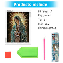 Load image into Gallery viewer, The Virgin Mary 30*40CM(Canvas) Partial Special Shaped Drill Diamond Painting
