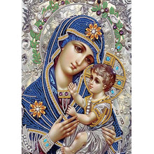 Load image into Gallery viewer, The Virgin Mary 30*40CM(Canvas) Partial Special Shaped Drill Diamond Painting

