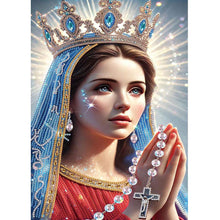 Load image into Gallery viewer, The Virgin Mary 30*40CM(Canvas) Partial Special Shaped Drill Diamond Painting
