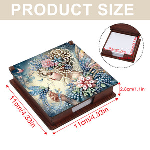 Animals Diamond Painting Notecard Box Gem Art Sticky Note Holder for Home Office