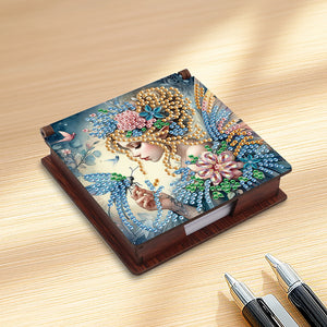 Animals Diamond Painting Notecard Box Gem Art Sticky Note Holder for Home Office