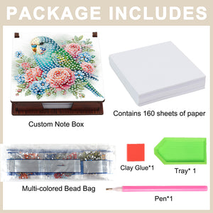 Animals Diamond Painting Notecard Box Gem Art Sticky Note Holder for Home Office