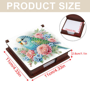 Animals Diamond Painting Notecard Box Gem Art Sticky Note Holder for Home Office