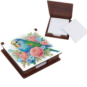Animals Diamond Painting Notecard Box Gem Art Sticky Note Holder for Home Office
