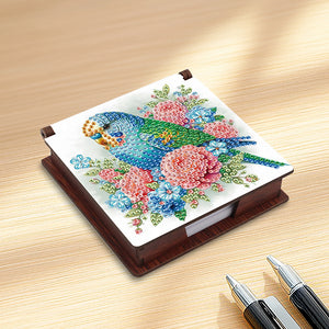 Animals Diamond Painting Notecard Box Gem Art Sticky Note Holder for Home Office
