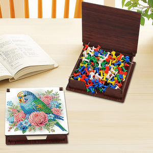 Animals Diamond Painting Notecard Box Gem Art Sticky Note Holder for Home Office