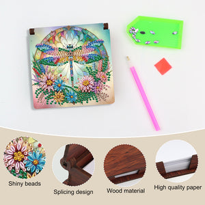 Animals Diamond Painting Notecard Box Gem Art Sticky Note Holder for Home Office