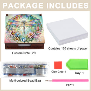 Animals Diamond Painting Notecard Box Gem Art Sticky Note Holder for Home Office