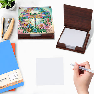 Animals Diamond Painting Notecard Box Gem Art Sticky Note Holder for Home Office