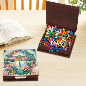 Animals Diamond Painting Notecard Box Gem Art Sticky Note Holder for Home Office